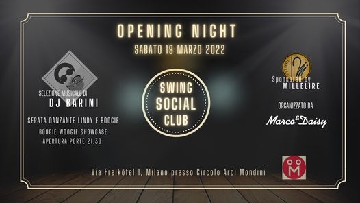 OPENING NIGHT Swing Social Club