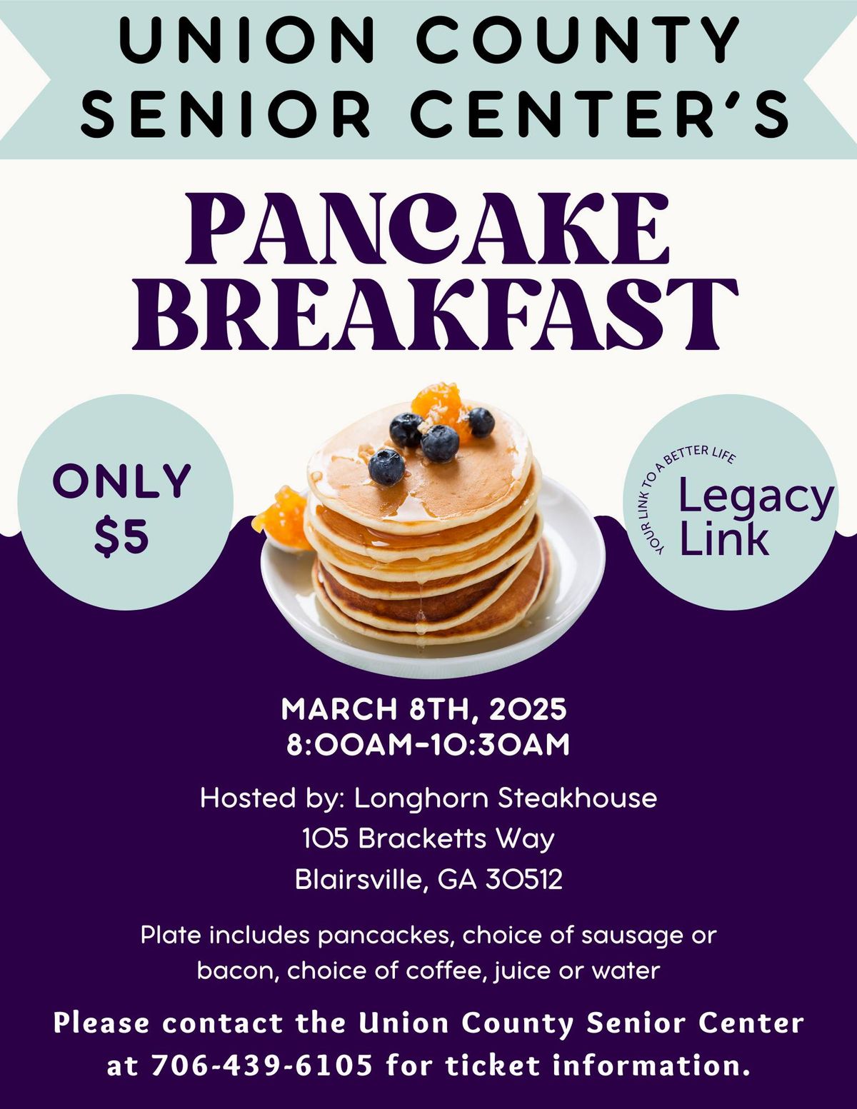 Union County Senior Center - Pancake Breakfast