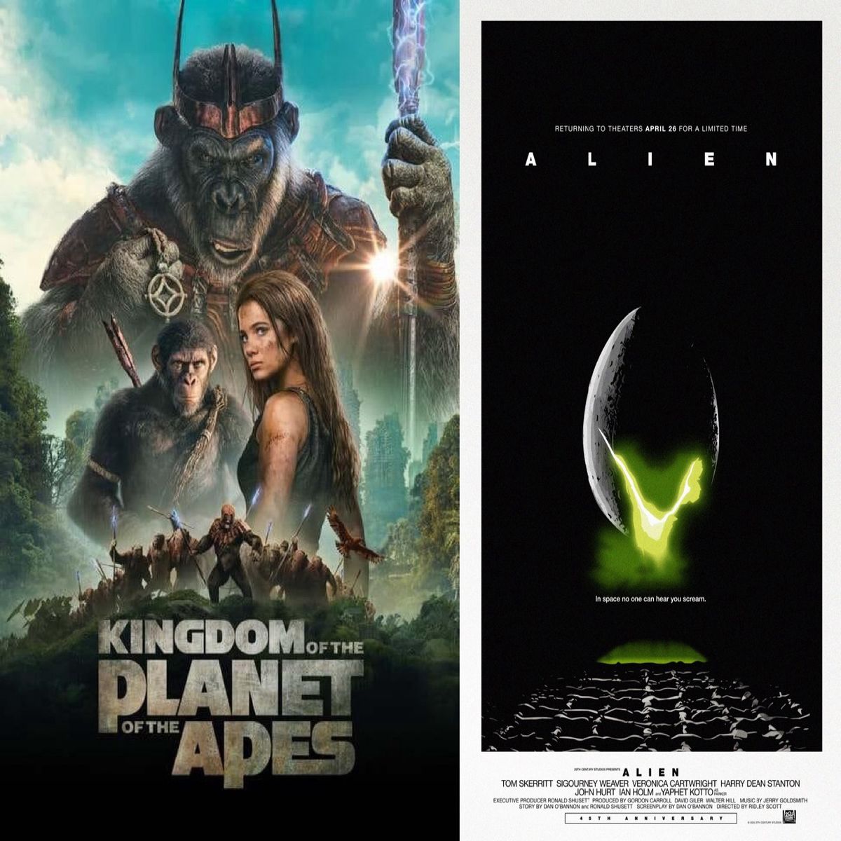 KINGDOM of the PLANET of the APES also A L I E N  45th ?ANNIVERSARY 