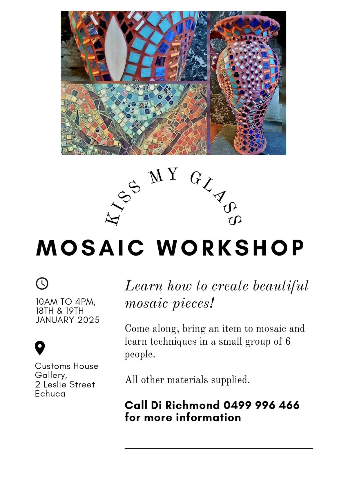 KISS MY GLASS! MOSAIC WORKSHOP