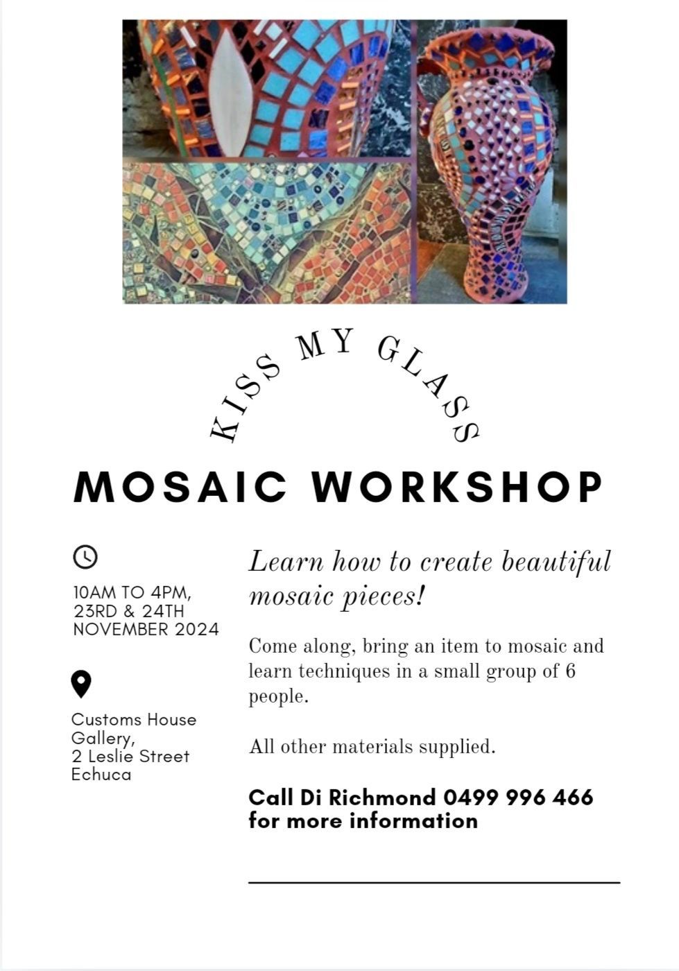 KISS MY GLASS! MOSAIC WORKSHOP