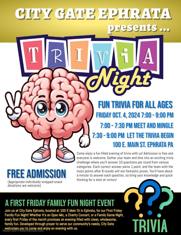 City Gate Ephrata presents Trivia Night