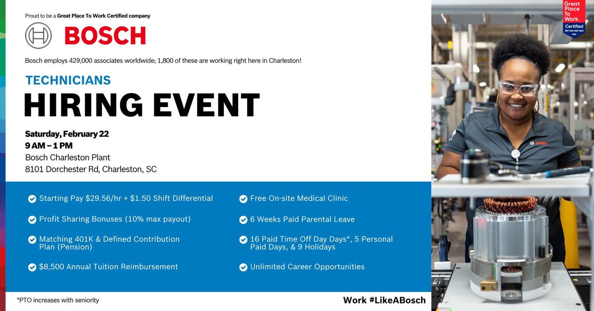 Robert Bosch Hiring Event | Production Technician 