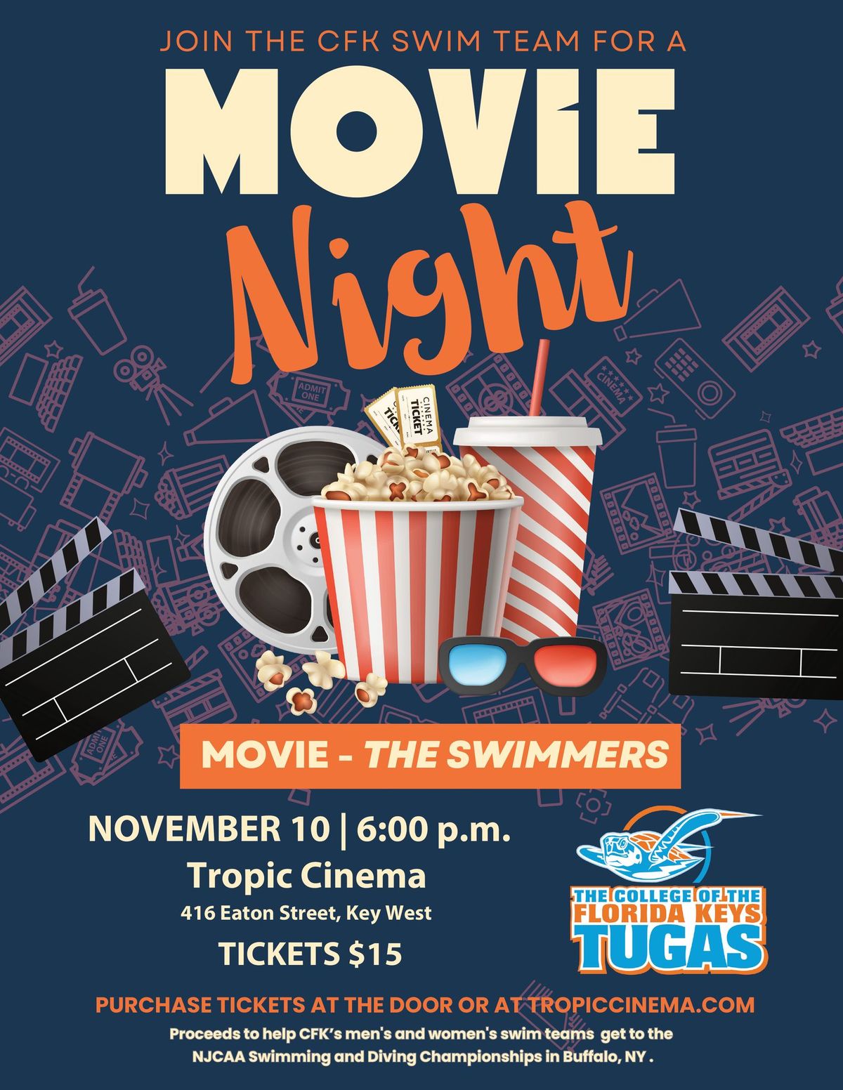 CFK Swim Team movie night at the Tropic Cinema