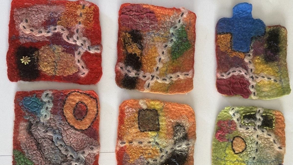 Wet Felting - Wet Felted Tiles