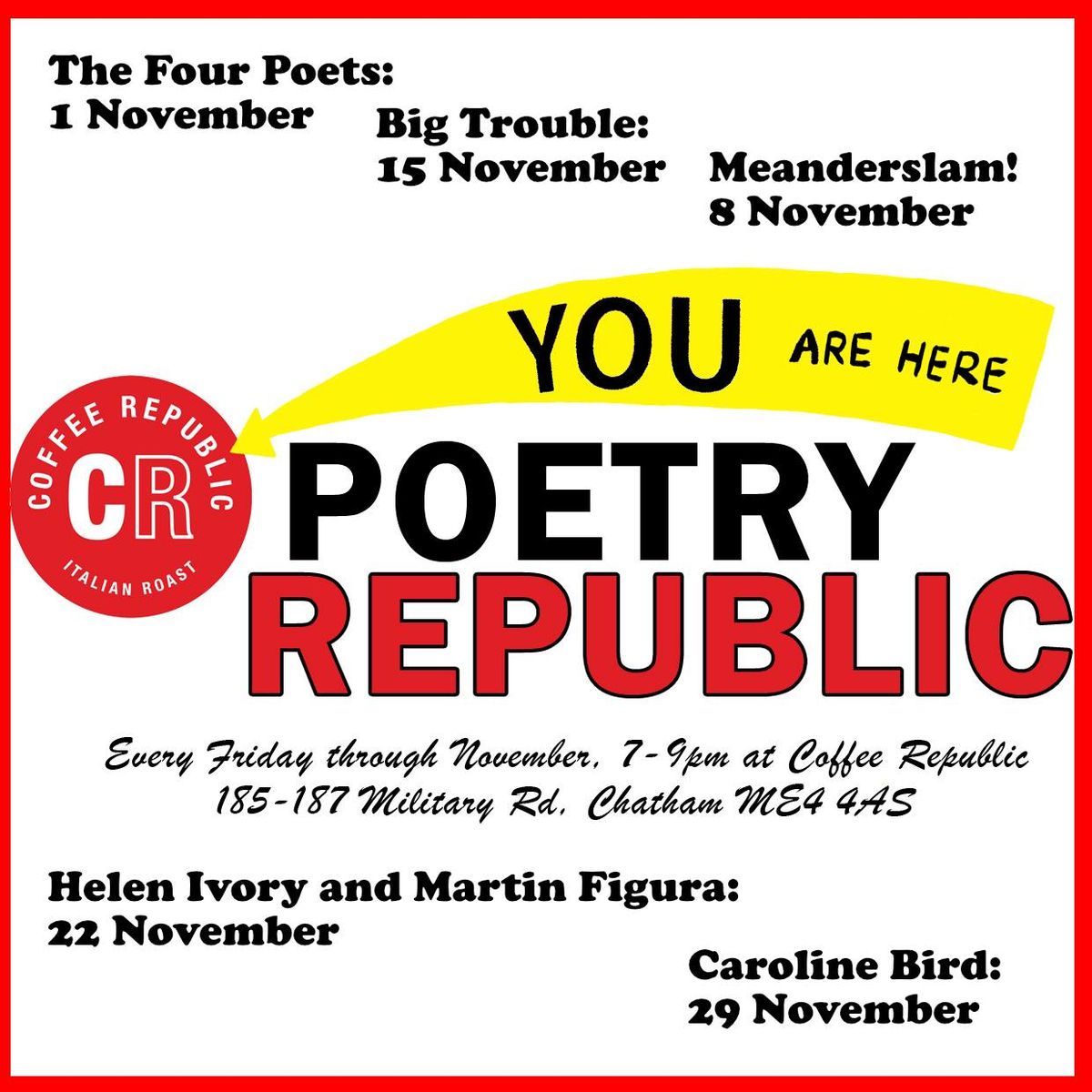 MEDWAY RIVER LIT: POETRY REPUBLIC - CAROLINE BIRD