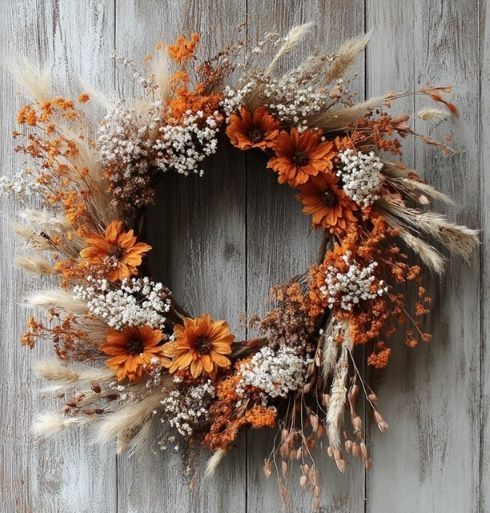 Autumnal Dried Wreath Workshop