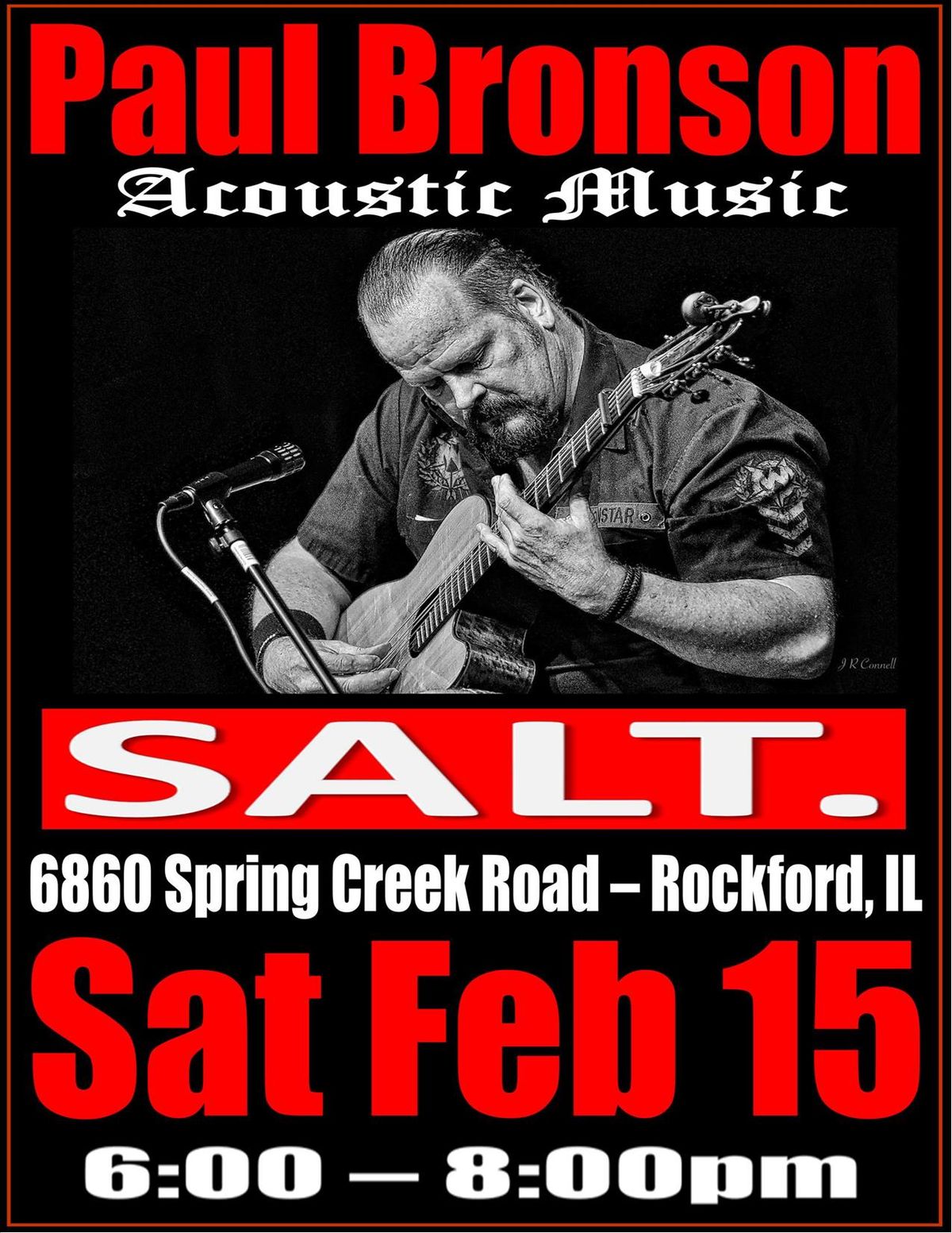 Paul Bronson Acoustic Music @ SALT.  - Rockford, IL - Saturday, February 15th