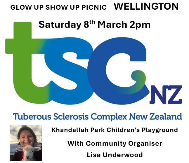 TSCNZ Glow Up Show Up Picnic for Rare Disorders Month - Wellington