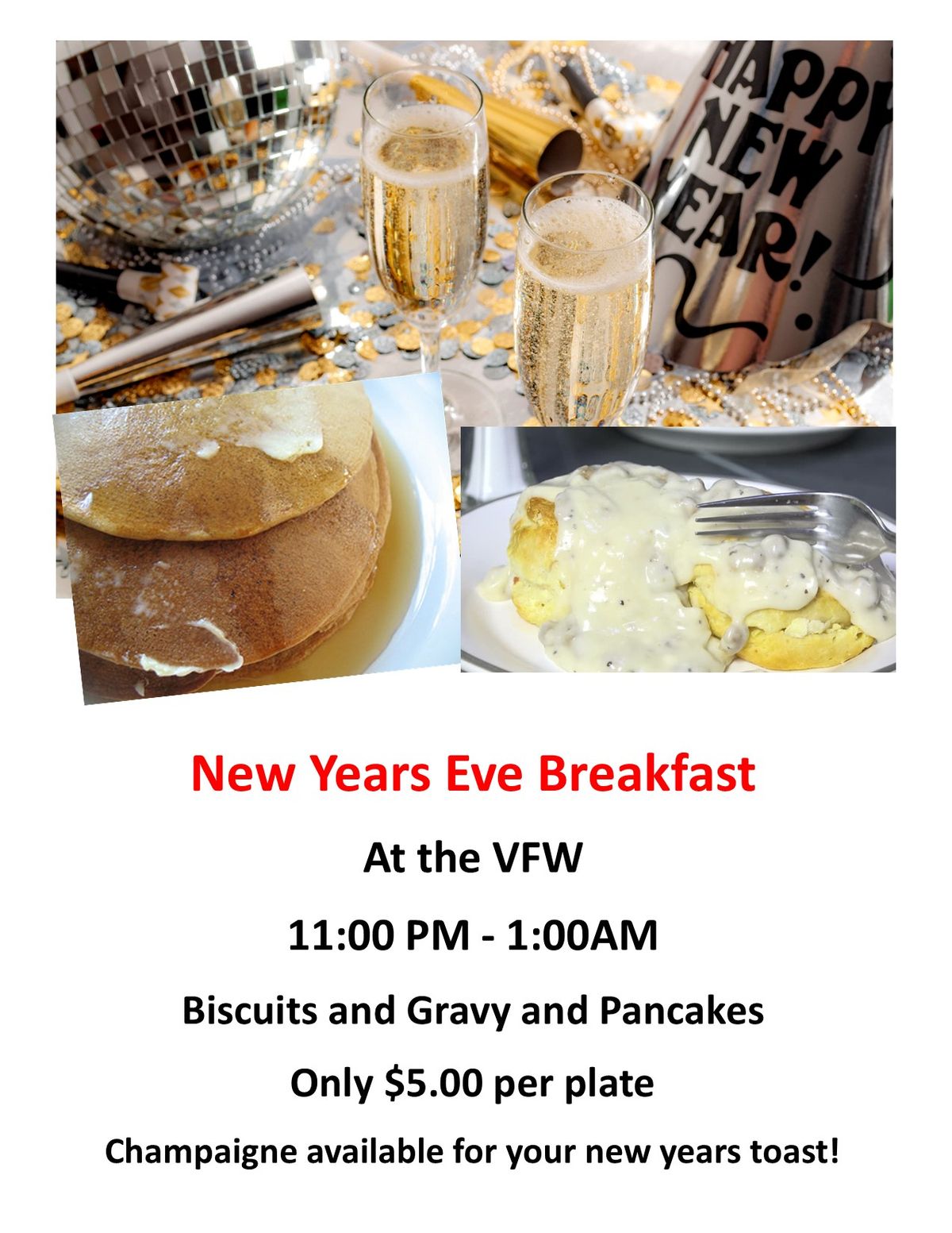 NEW YEARS EVE BREAKFAST