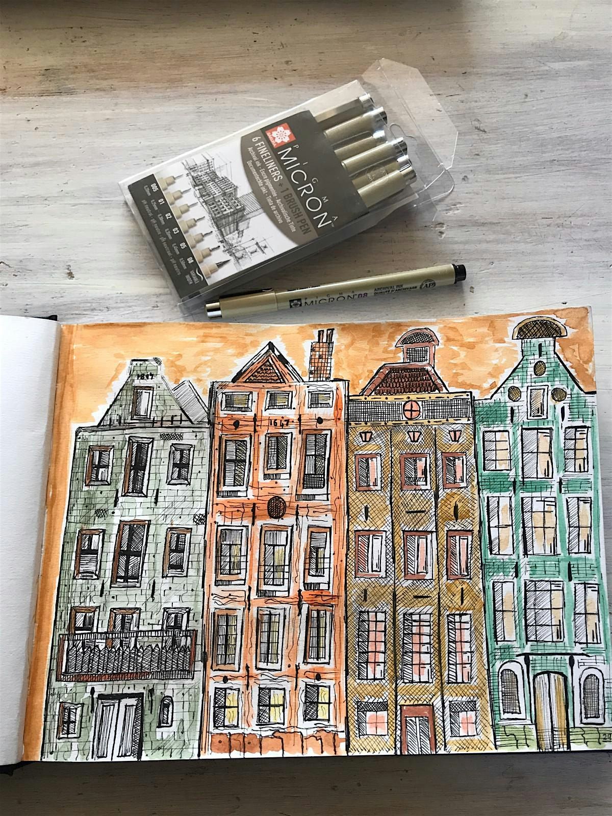 Ink Pen & Watercolour Workshop: Dutch landscapes