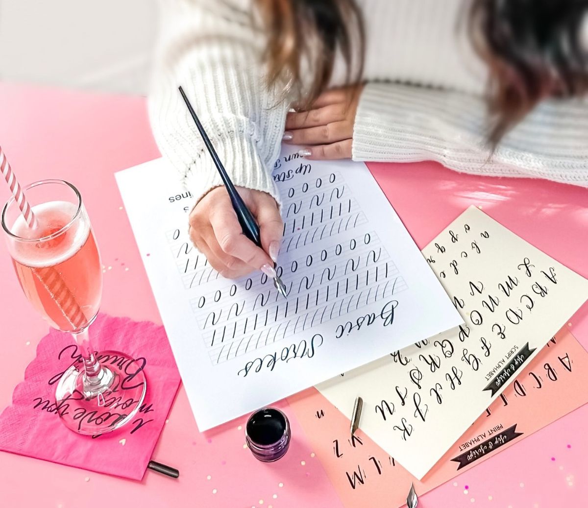 Modern Calligraphy Class for Beginners at True Chesapeake Oyster Co.