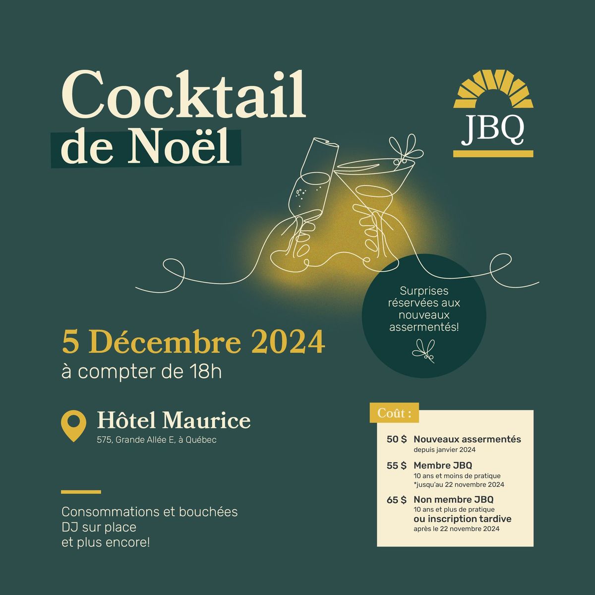 Cocktail de No\u00ebl JBQ 