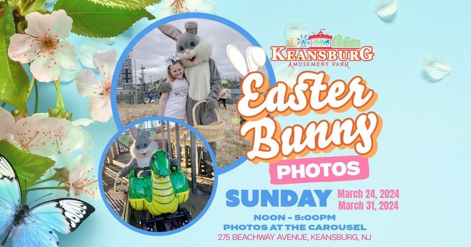 Free Easter Bunny Photos @Keansburg Amusement Park Carousel