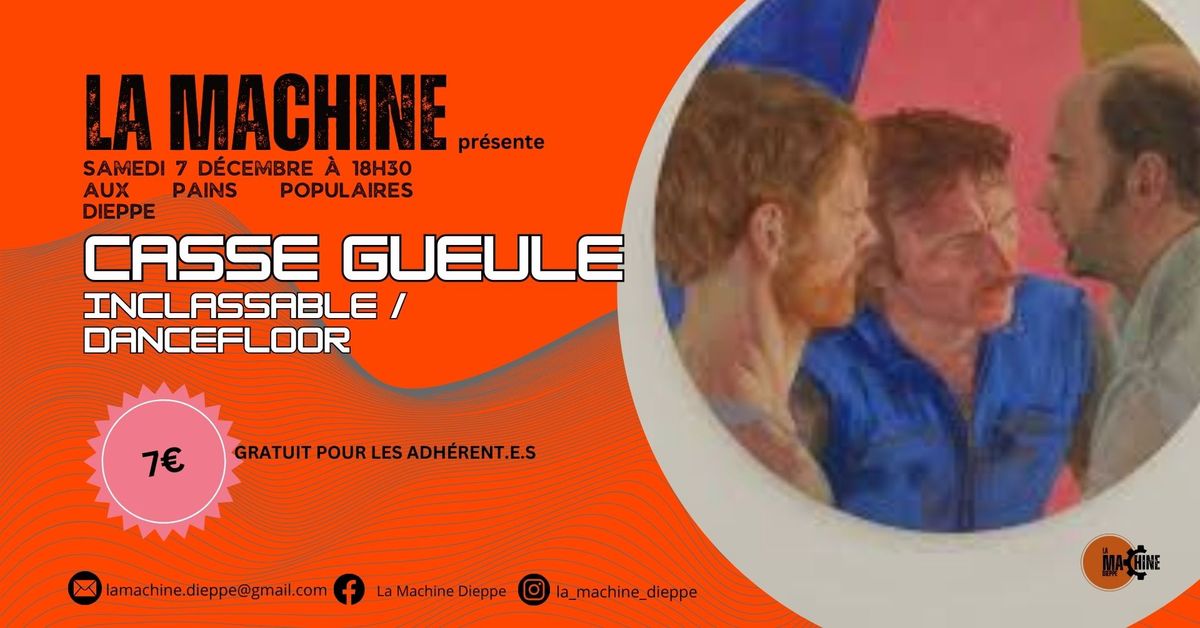 CONCERT Ap\u00e9ro de CASSE GUEULE \/ MUSIQUE INCLASSABLE\/TRANCE\/ SOIR\u00c9E DE FOLIE