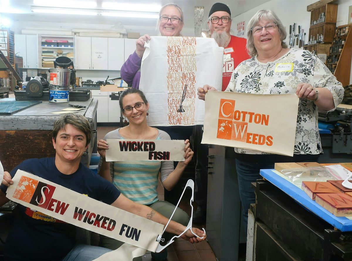 Letterpress Printing on Fabric Workshop