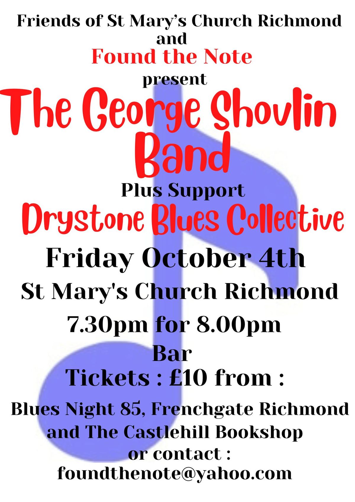 Blues Night 4th October Friday