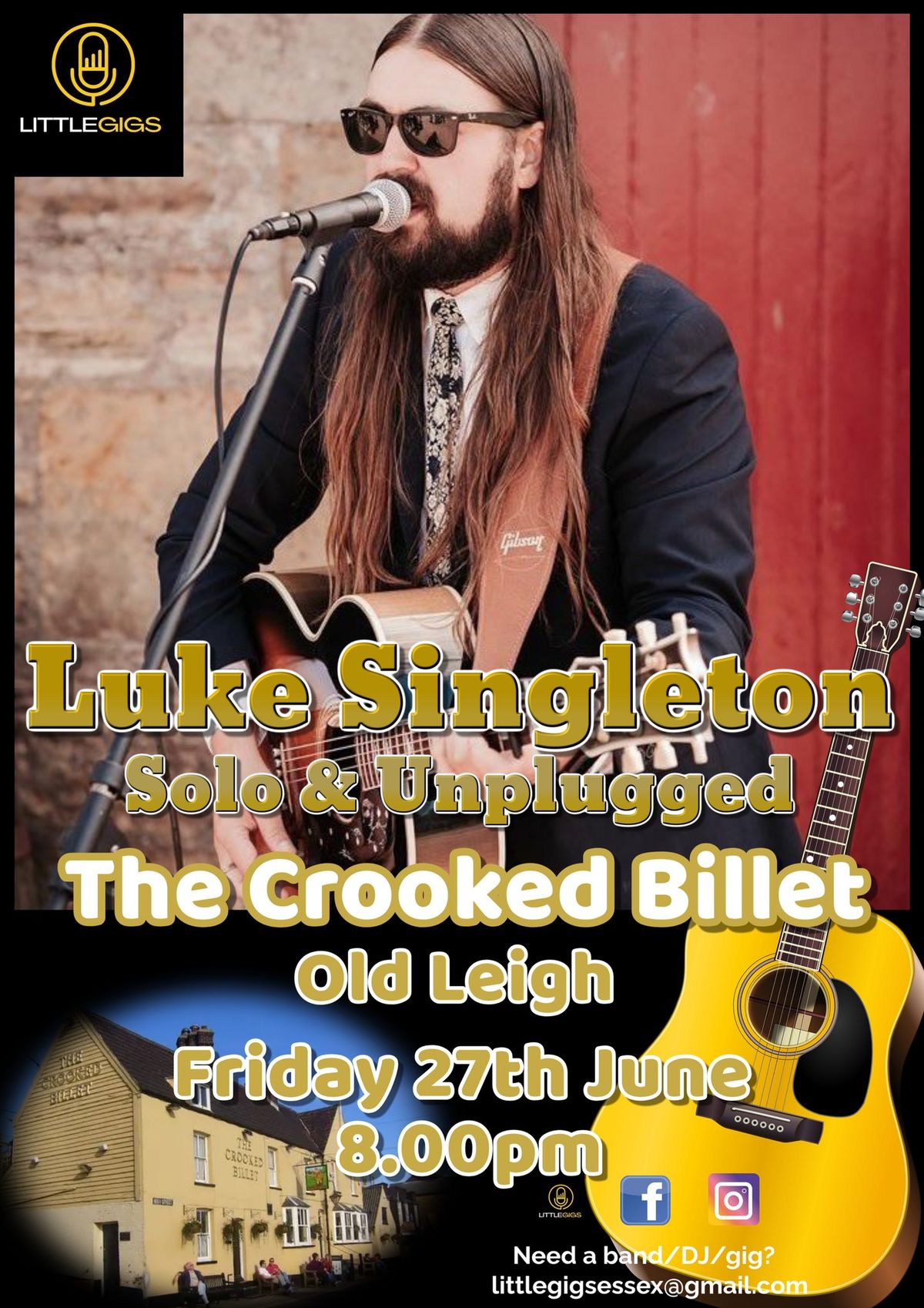 Luke Singleton - Solo & Unplugged at The Crooked Billet, Old Leigh \ud83c\udfa4