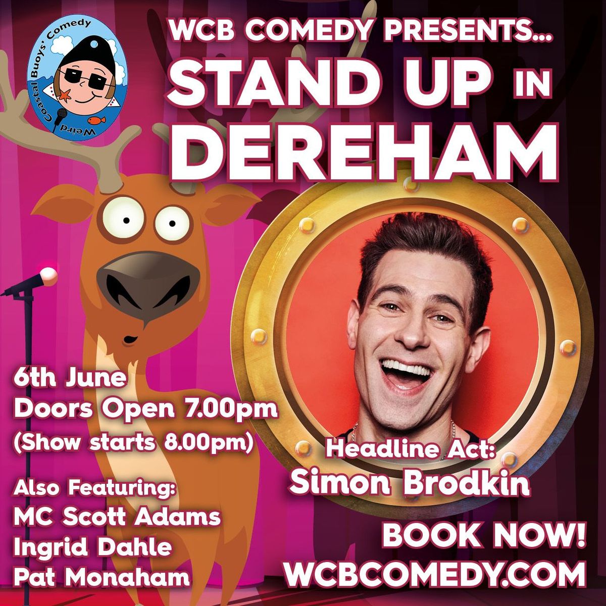 Stand up in Dereham with Headliner Simon Brodkin 