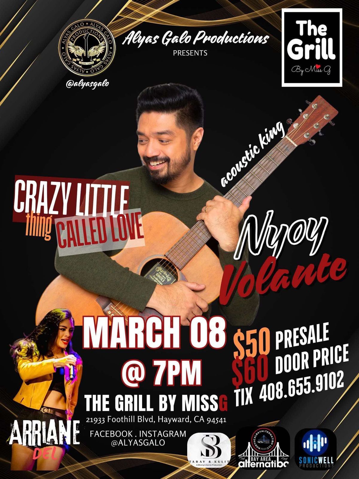 Nyoy Volante Live w\/ Arriane Del at The Grill, Hayward