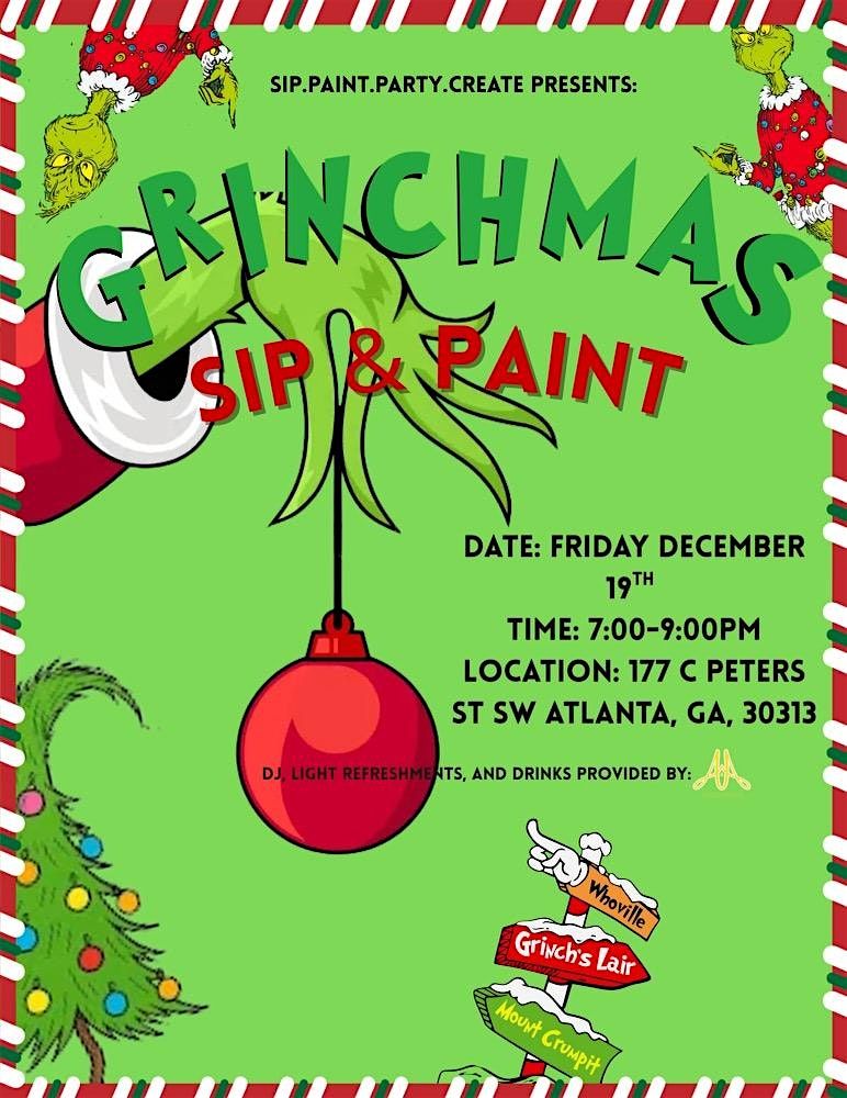 ATL: The Grinchmas Sip n Paint!