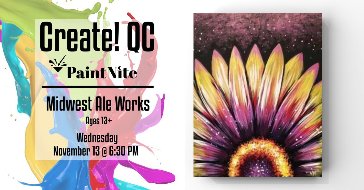 Paint Nite at Midwest Ale Works: Wild Night Flower