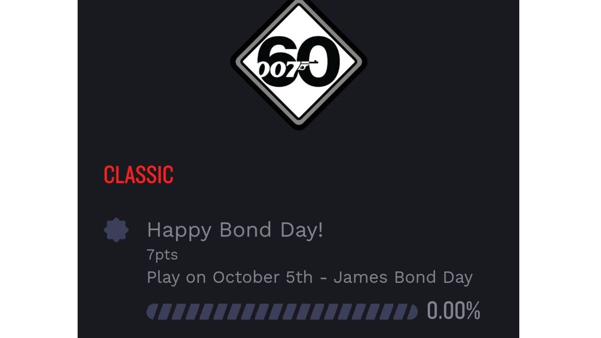 James Bond Day - 60th Anniversary LE Achievement