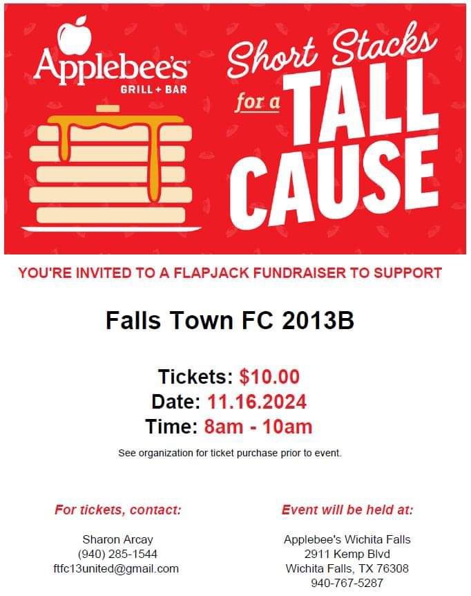 FallsTownFC13B soccer team fundraiser!