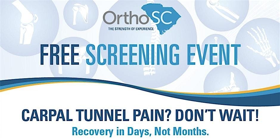 FREE SCREENING EVENT- Carpal Tunnel Pain