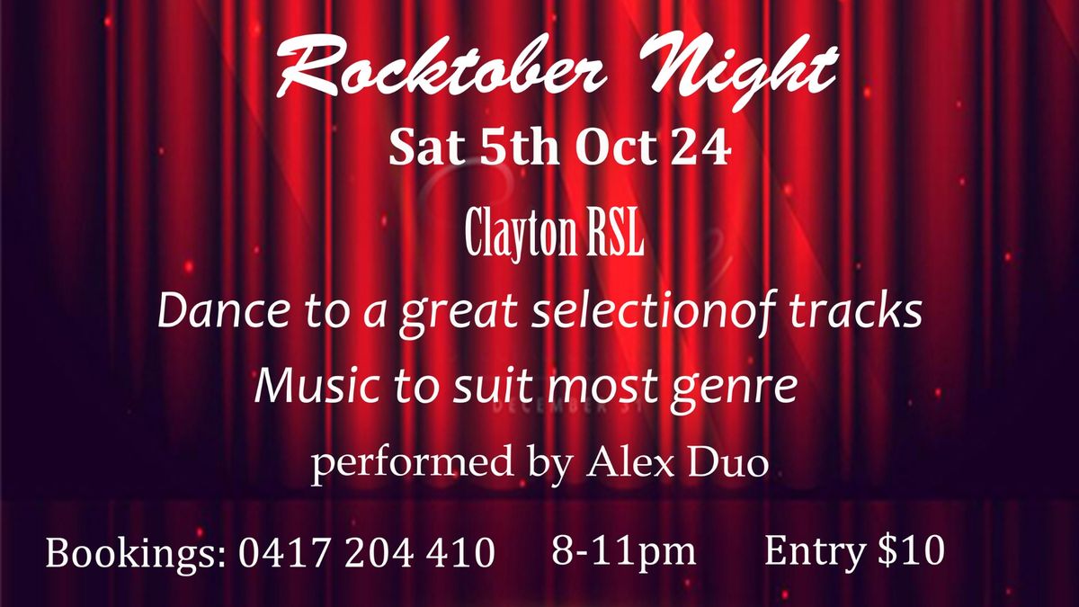 "Rocktober Night" Live Music by Alex Duo