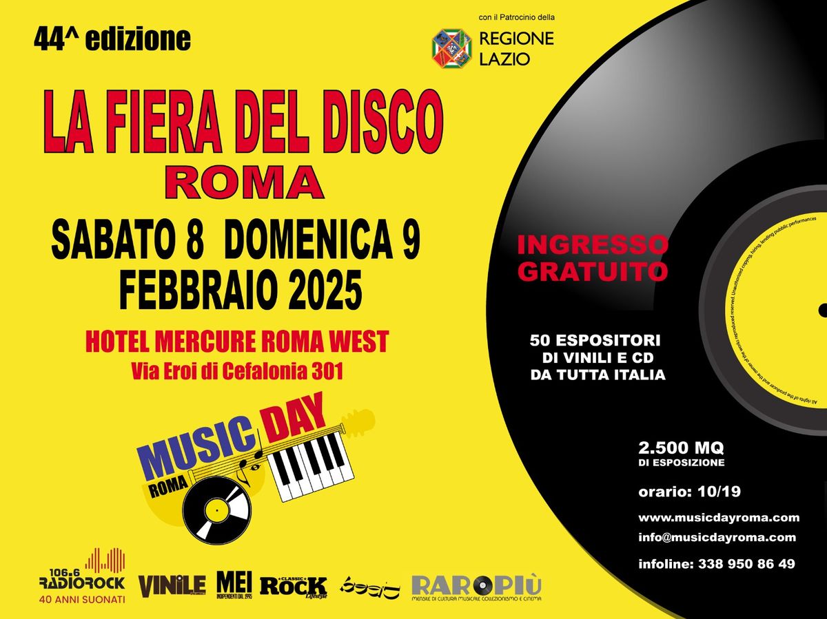 FIERA DEL DISCO ROMA - Music Day Roma 44^ edizione