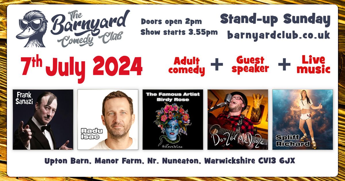 7th July Stand-up Comedy at The Barnyard Comedy Club