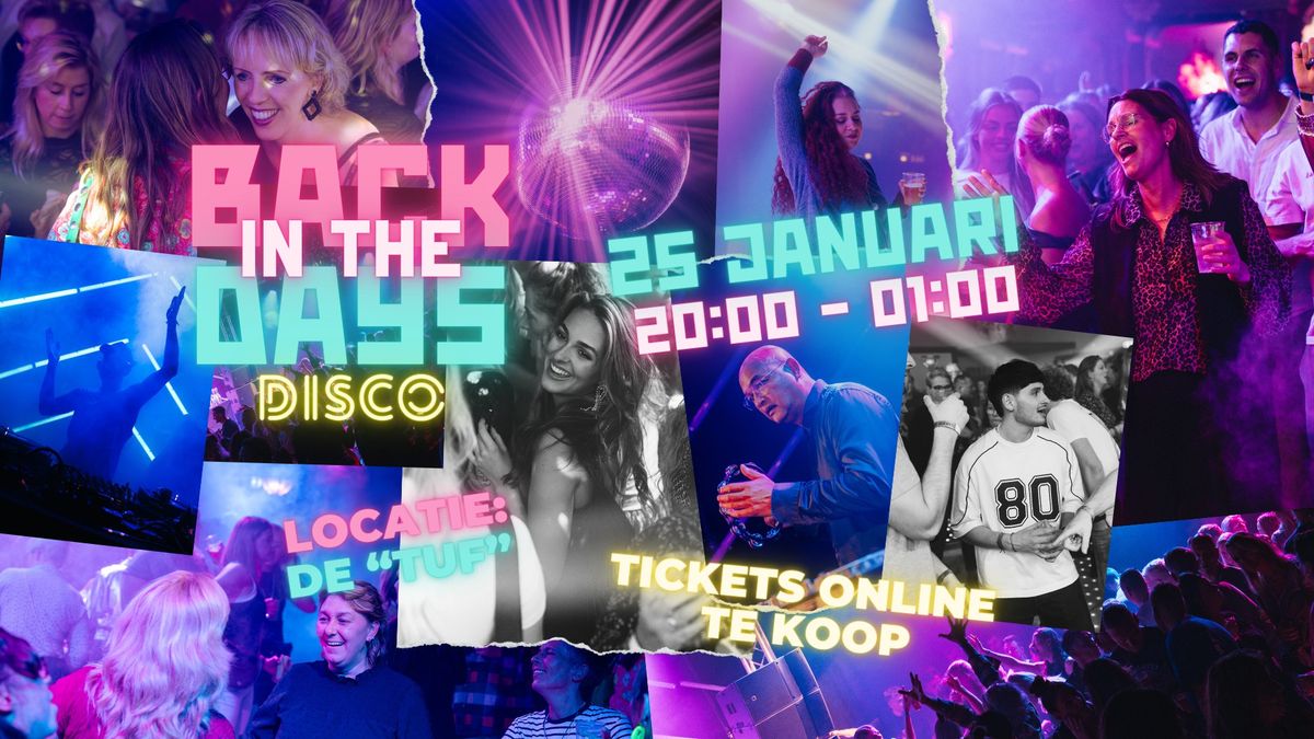 Back In the Days "Disco" - 25 januari 2025