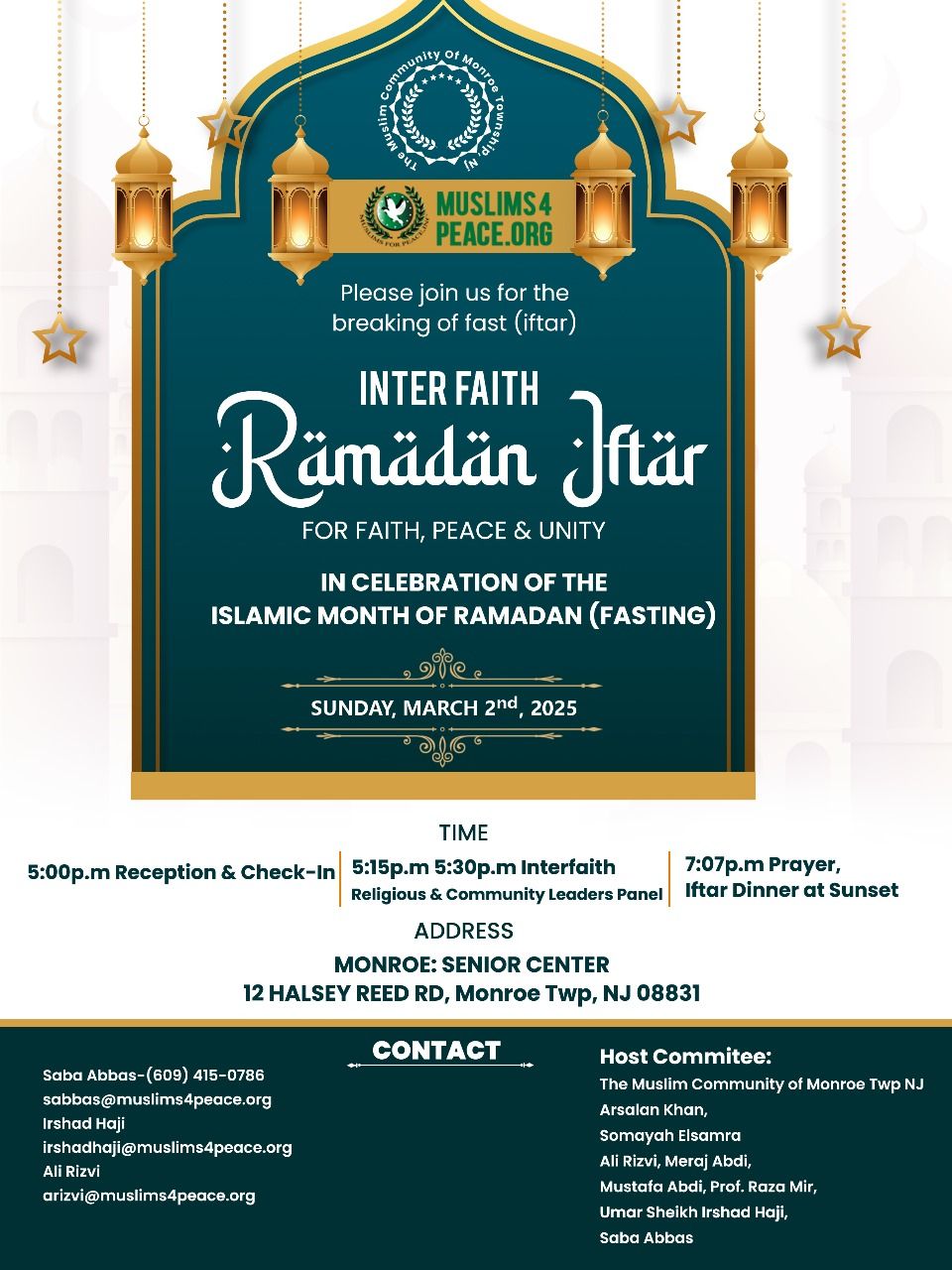 Ramadan Interfaith - Iftar Dinner