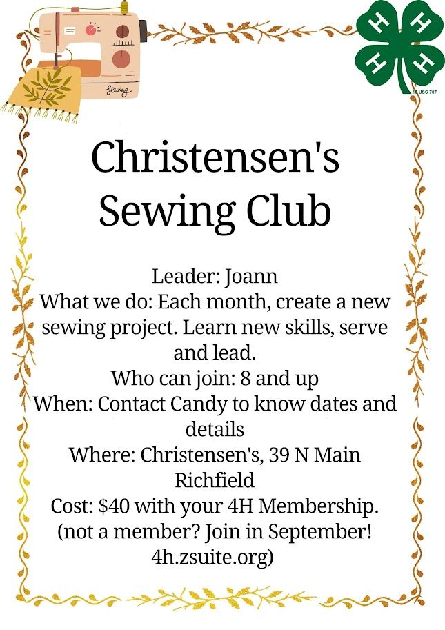 Christensen\u2019s Sewing Club \ud83e\udea1 