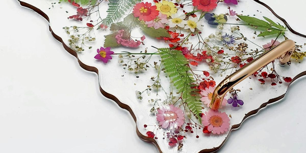 Floral Resin Tray