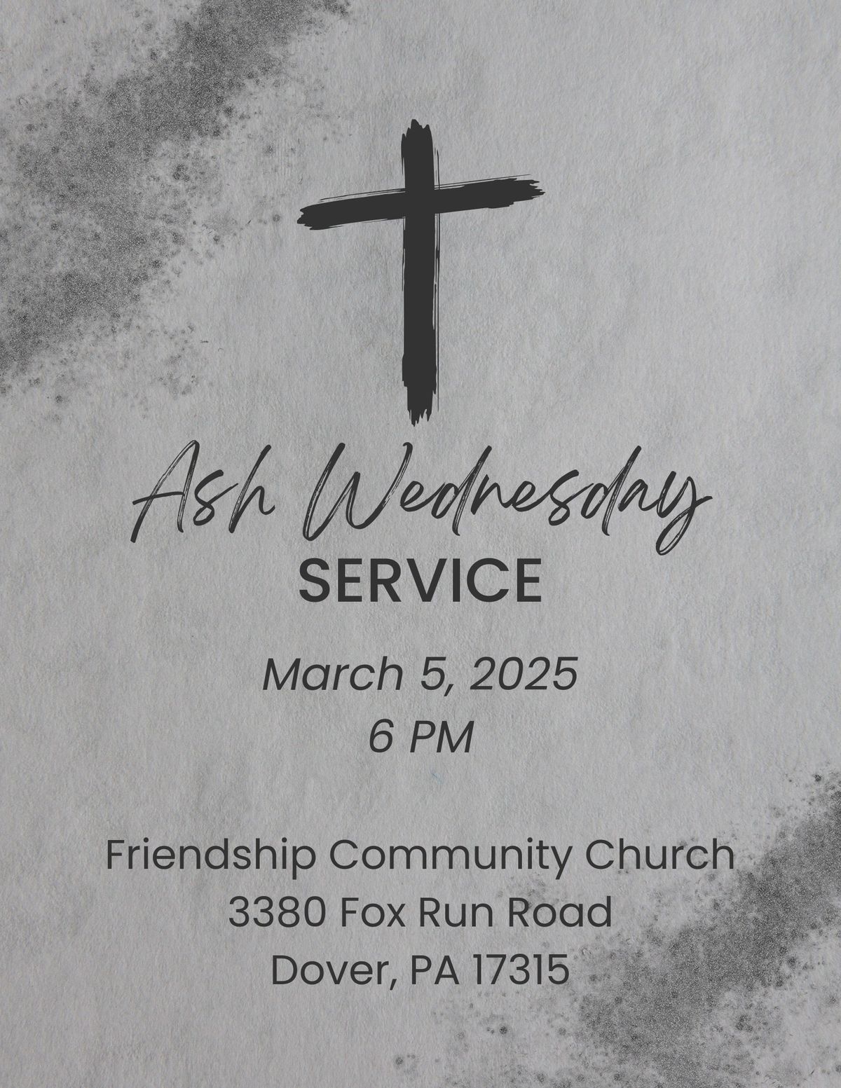 Ash Wednesday Service & Communion