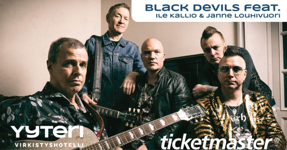 Black Devils feat. Ile Kallio & Janne Louhivuori Hurriganes-ilta 23.11.-24 - Virkistyshotelli Yyteri