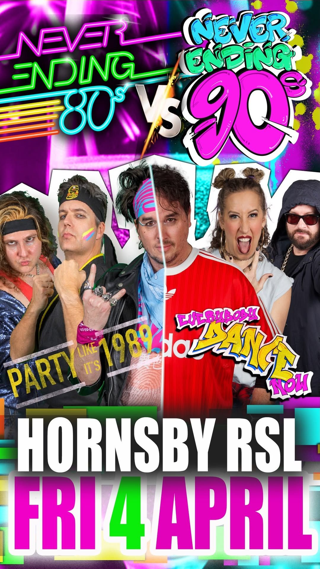 Never Ending 80s v 90s PARTY - Hornsby RSL Club