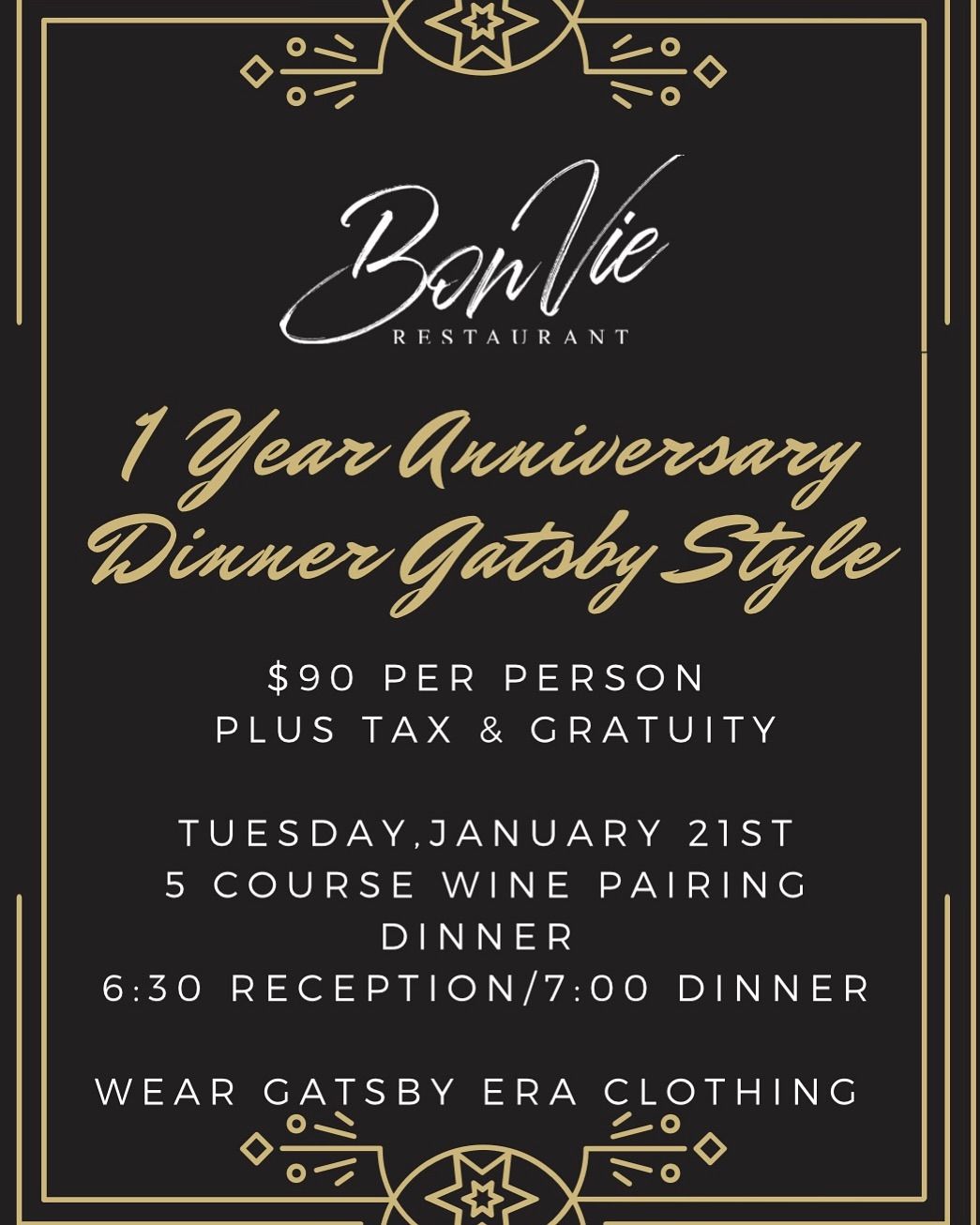 Bon Vie's Anniversary Dinner 