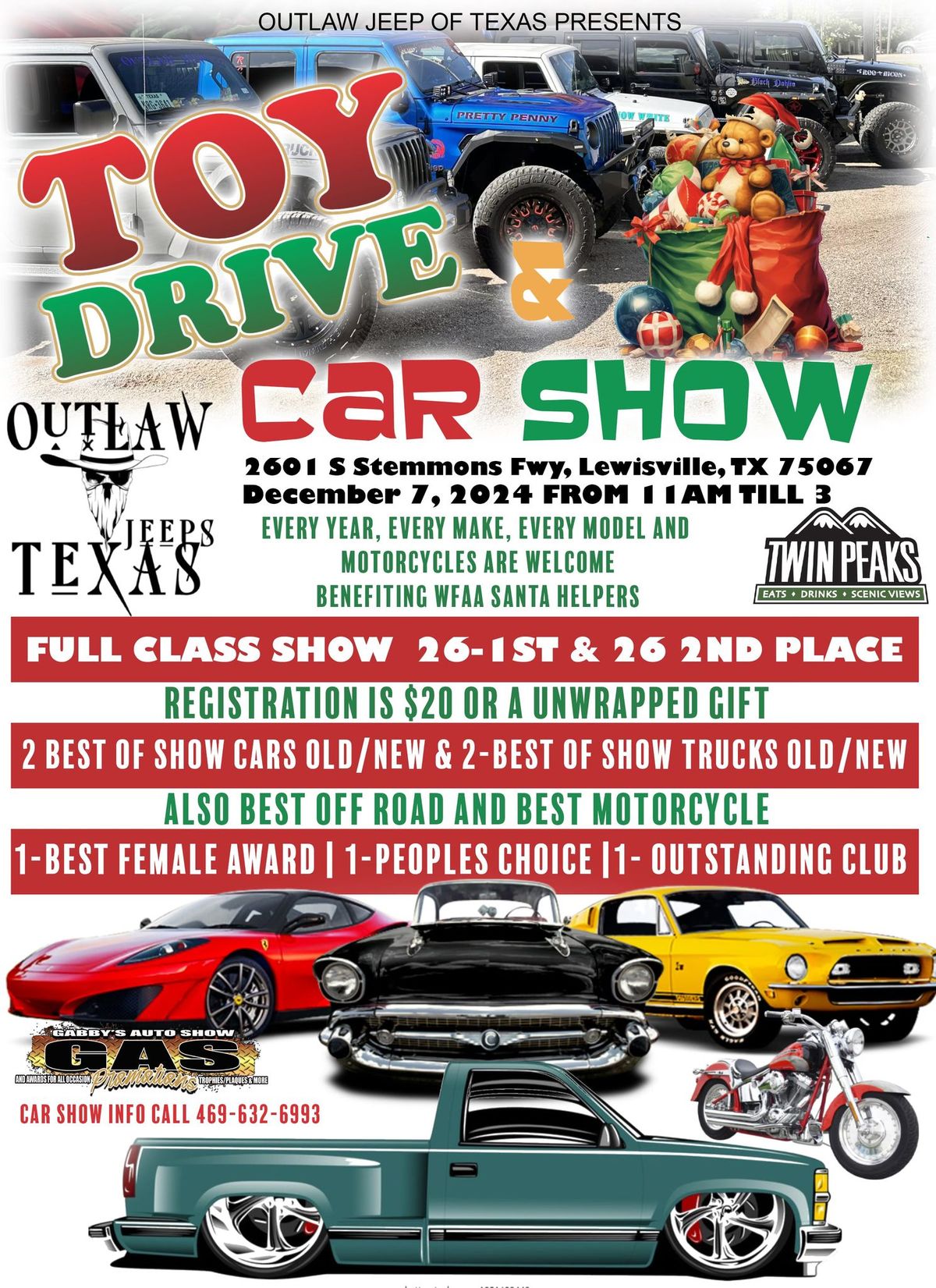 TOY DRIVE & CAR SHOW