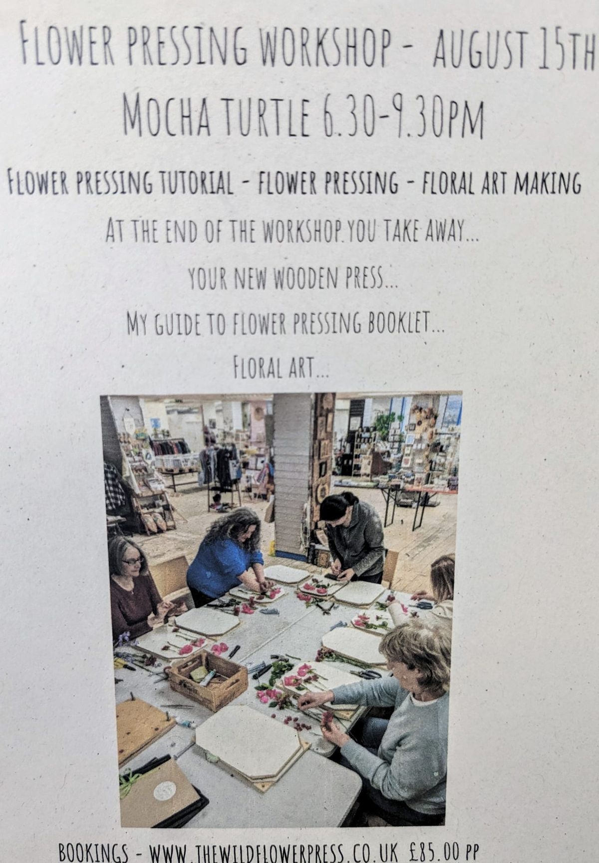 flower pressing workshop