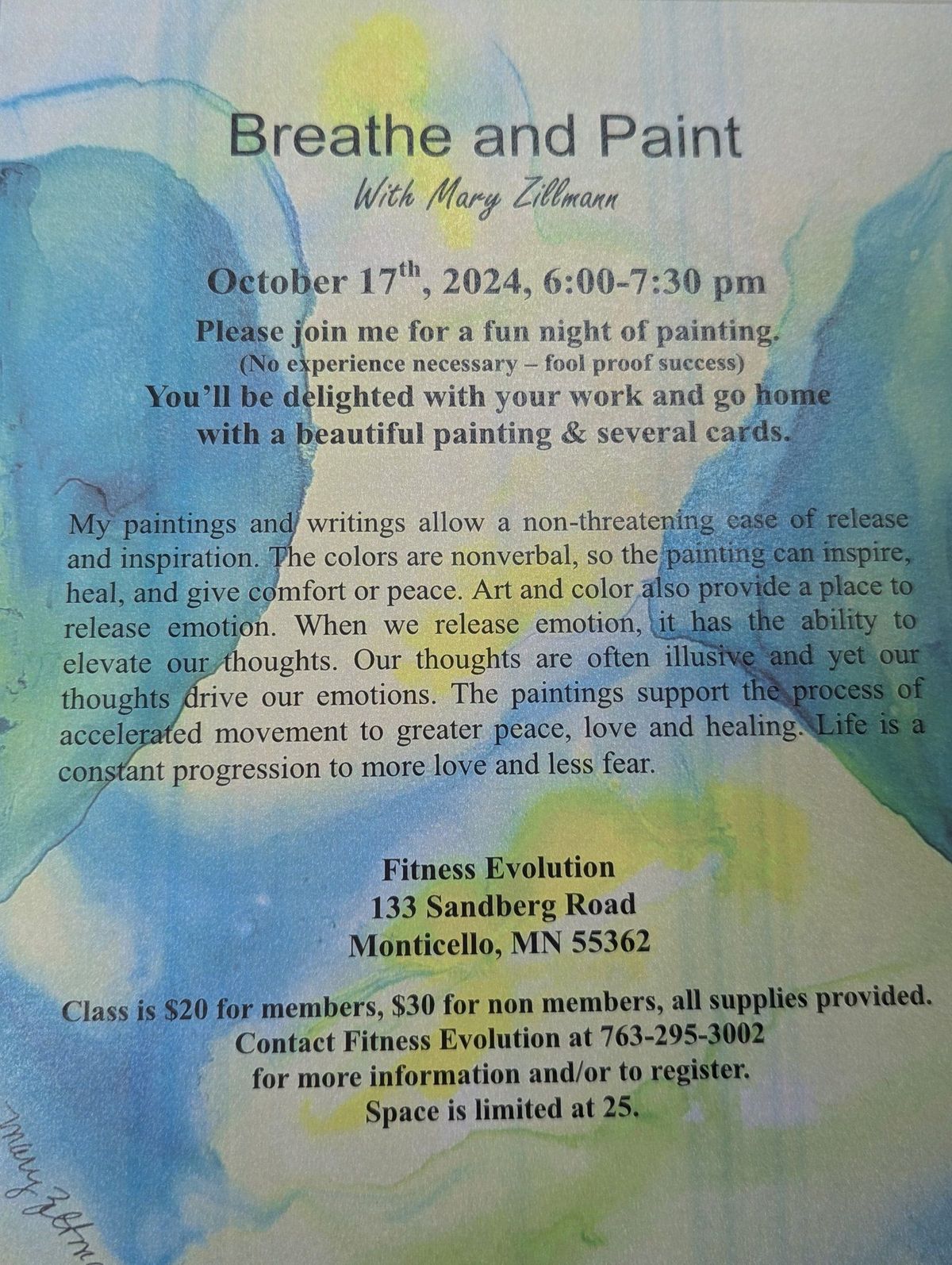 Breathe and Paint with Mary Zillmann