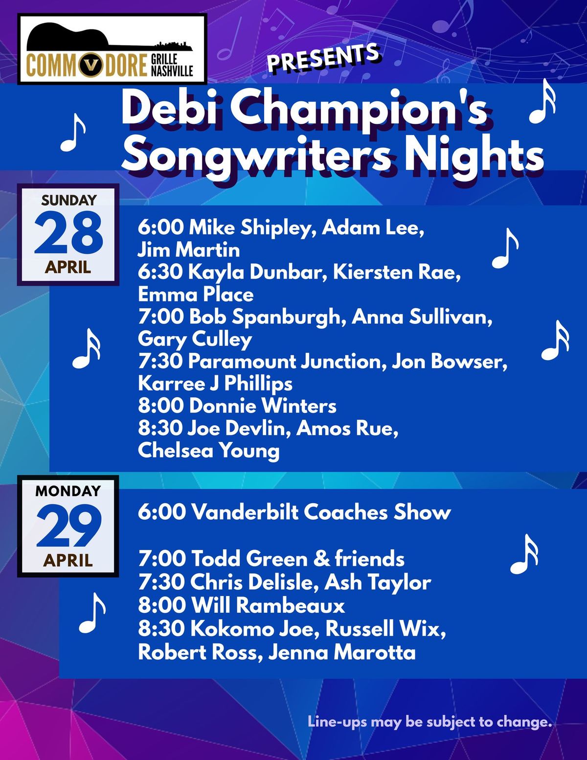 Debi Champion's Songwriters Nights