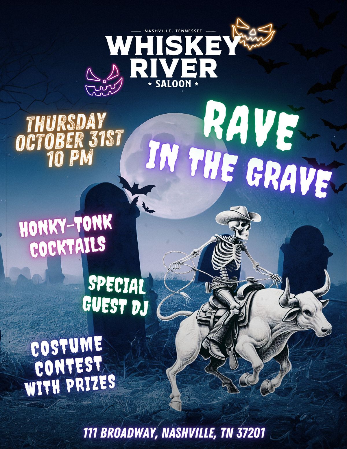 Rave in The Grave - Halloween 2024 at Whiskey River Saloon