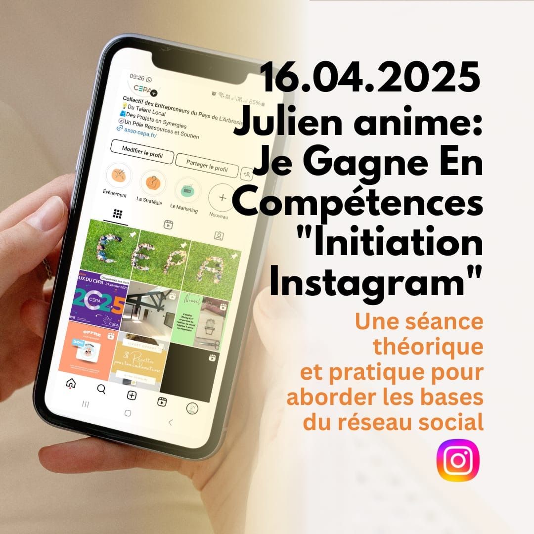 Je gagne en comp\u00e9tences : Initiation Instagram