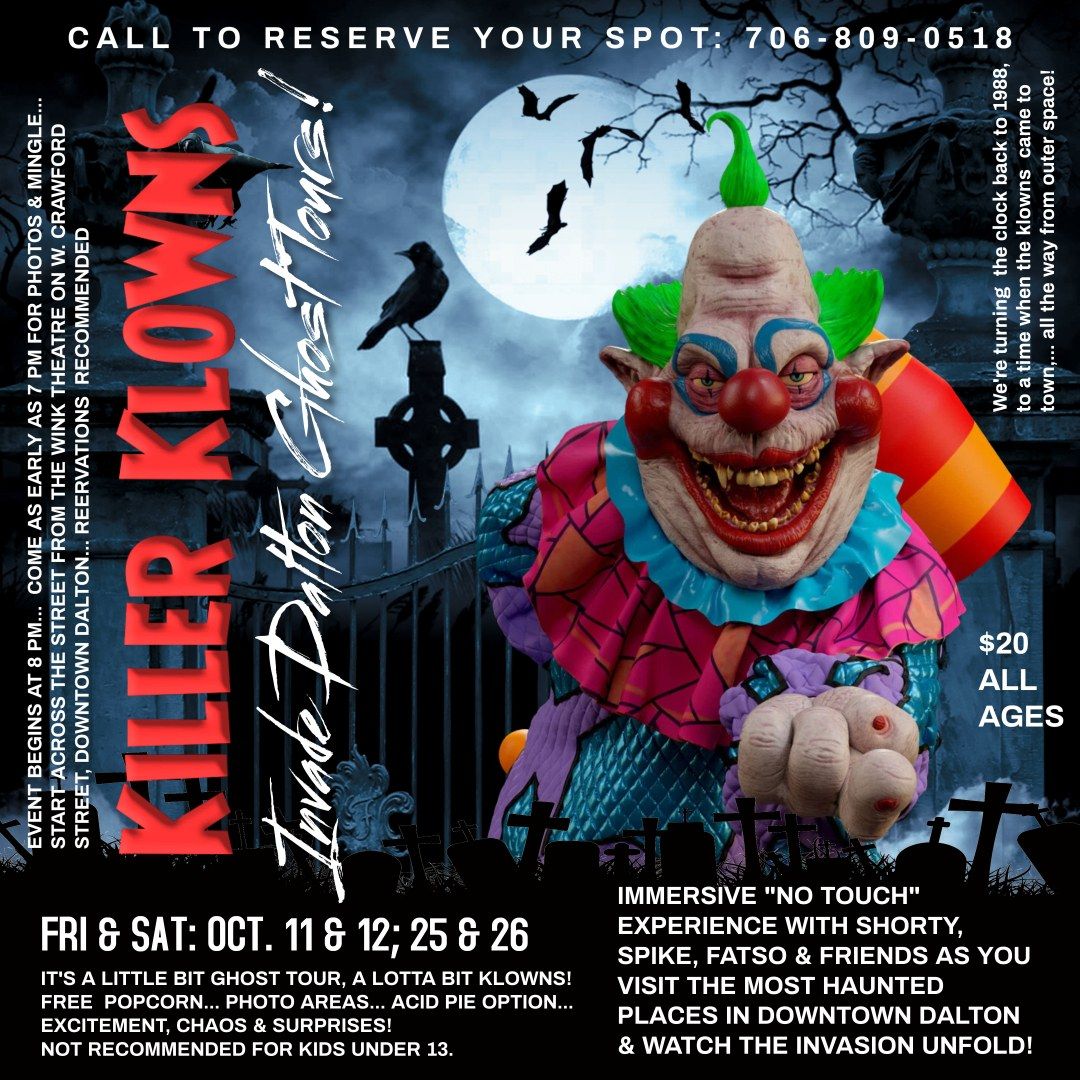 "Killer Klowns" invade Dalton Ghost Tours