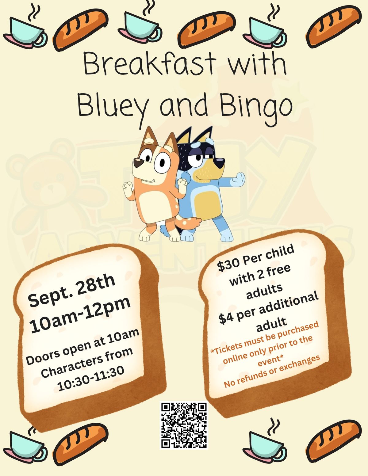 Breakfast with Bluey and Bingo! 