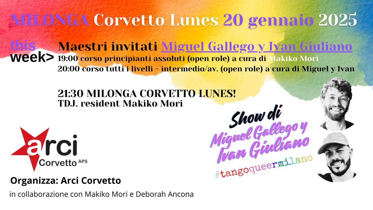 Milonga Corvetto Lunes Show di Miguel Gallego e Ivan Giuliano