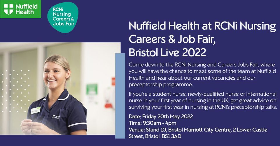 Nuffield Health at RCNi Nursing Careers and Jobs Fair, Bristol